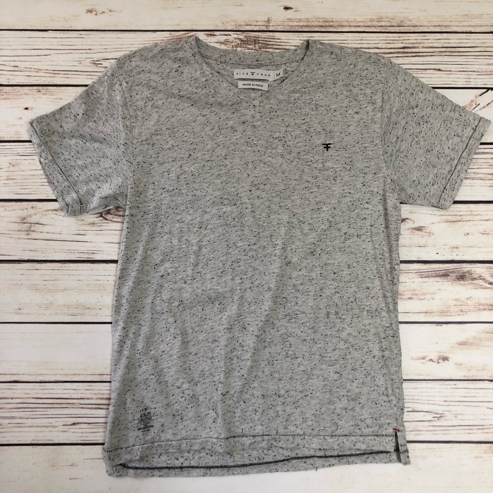 FIVE FOUR Gray V-Neck Tee